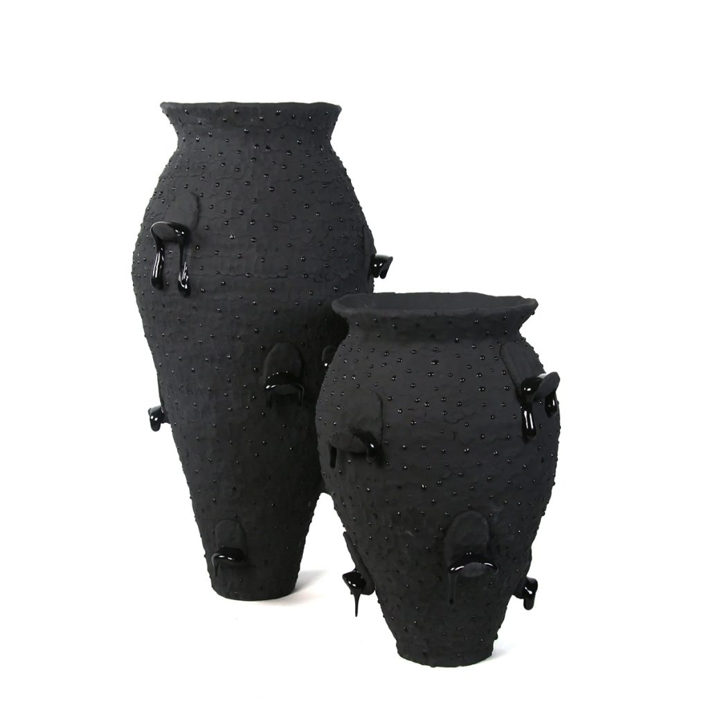 Black Decorative Vase 1 and 2