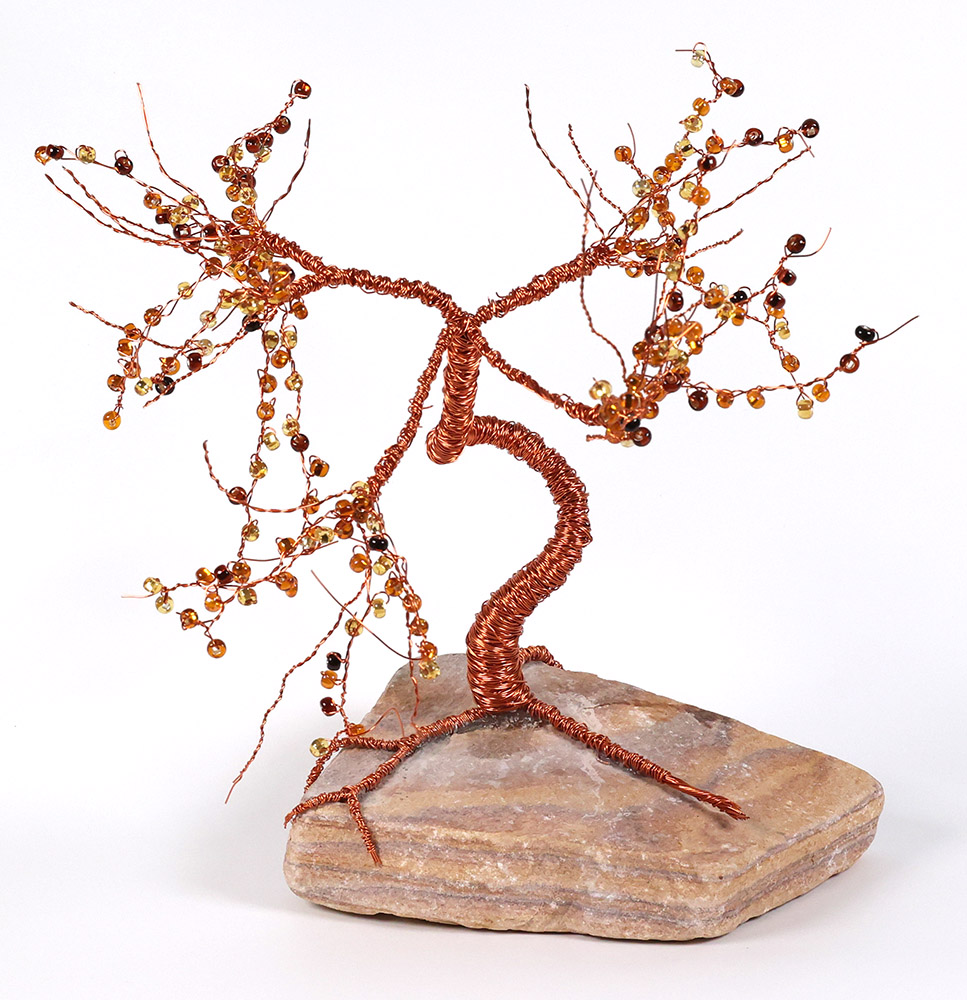 "Beaded Wire Bonsai" by John Novak